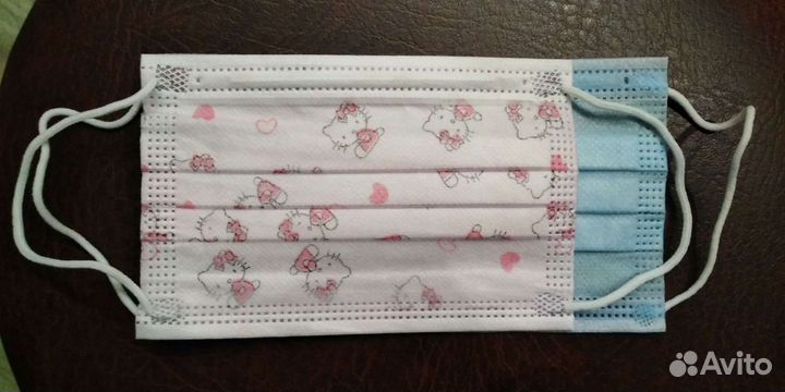 Маска детская медицинская хеллоу китти