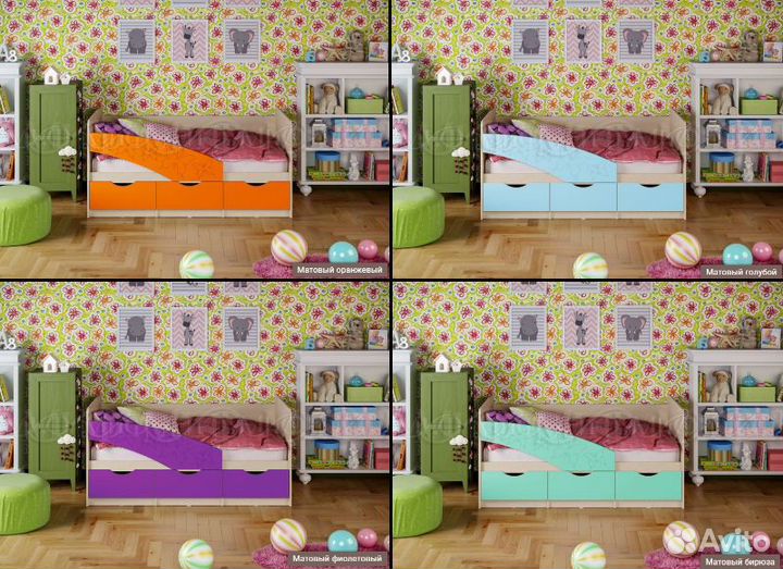 Детская кровать Бабочки с бесплатной доставкой