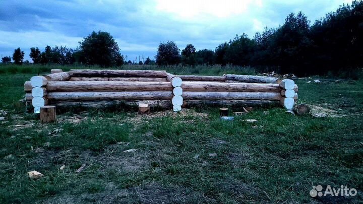 Сруб бани 7на6