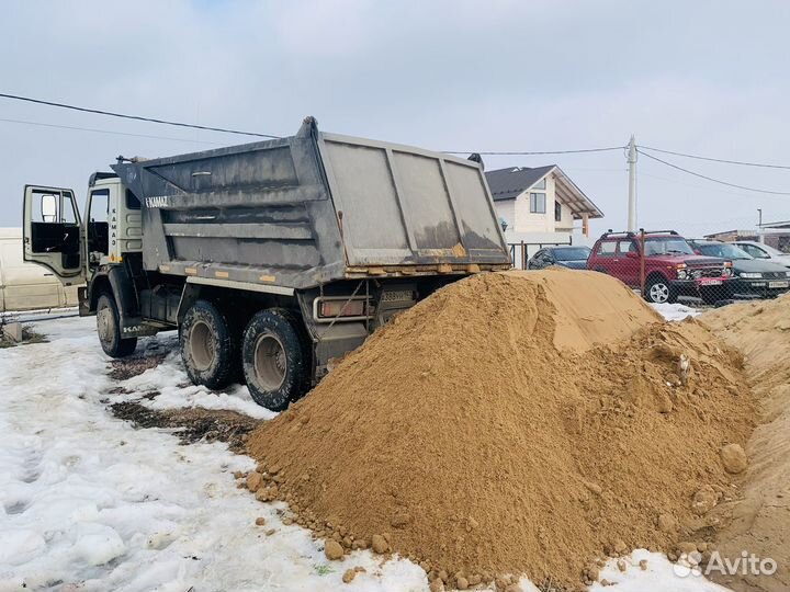 Песок, щебень и др. материалы с доставкой