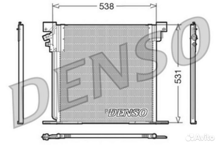 Радиатор кондиционера 538x531 mercedes-benz V-Clas