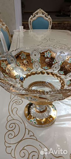 Ваза для фруктов Богемия Чехия