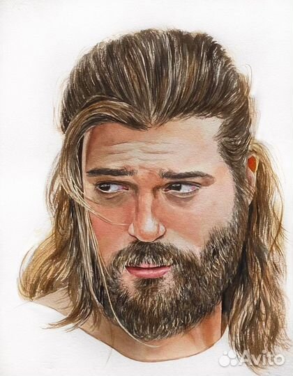 Портрет на заказ, по фото. Ручная работа. Акварель