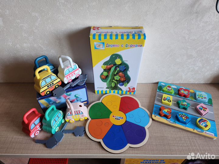 Развивающие игрушки монтессори, сортер с ключами