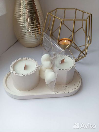 Подарочные наборы, свечи подставки ручной работы