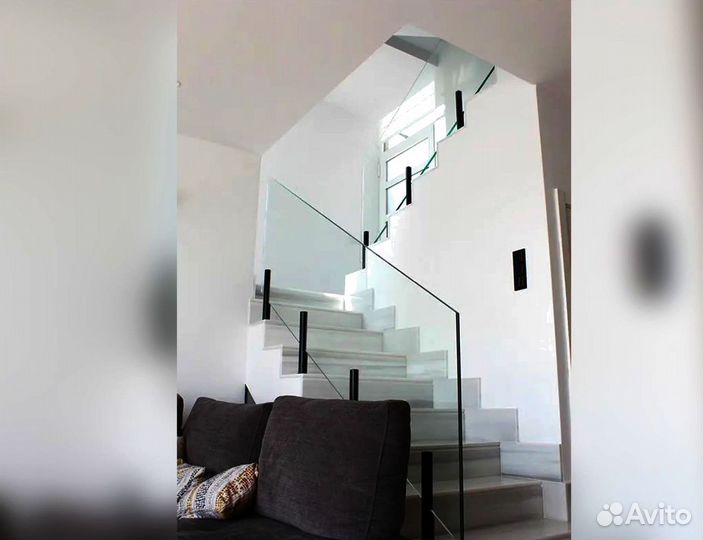 Стеклянные ограждения лестниц