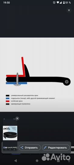 Расширитель арок резиновый