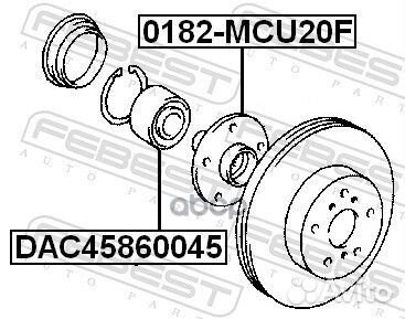 Подшипник ступицы задний toyota highlander 4WD