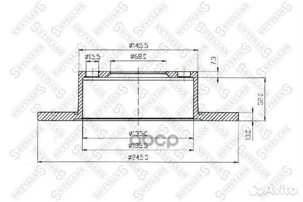 6020-4749-SX диск тормозной задний Audi 100/20
