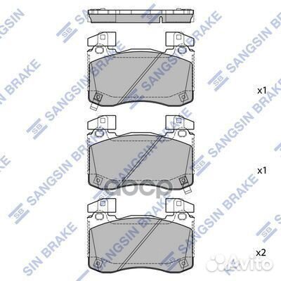 Колодки тормозные дисковые sangsin brake SP1936