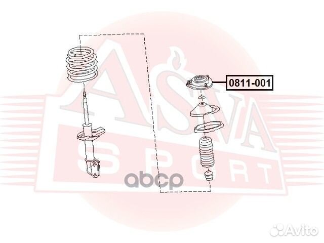 Опора переднего амортизатора 0811001 asva