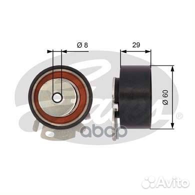 Ролик натяжной ремня грм T43068 T43068 Gates