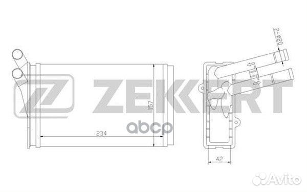 Радиатор отоп. Audi 80 V 94- A4 94- Skoda Sup