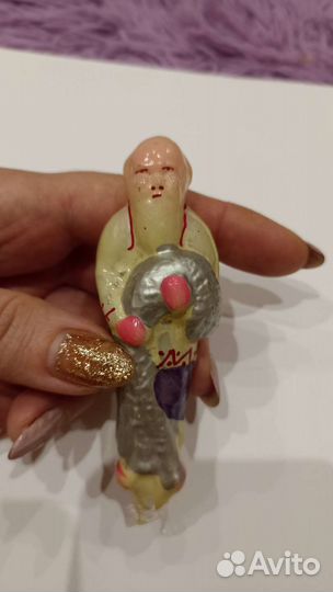 Елочная игрушка старик с неводом СССР