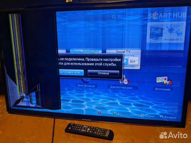 Телевизор Samsung Smart TV UE40ES6307 на запчасти