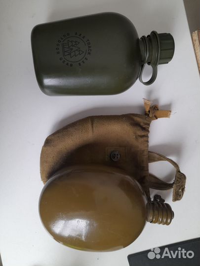 Фляга армейская с чехлом