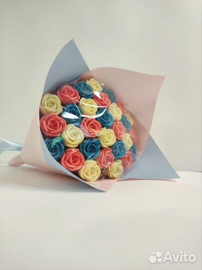 Букет - 29 Роз из Белого Шоколада