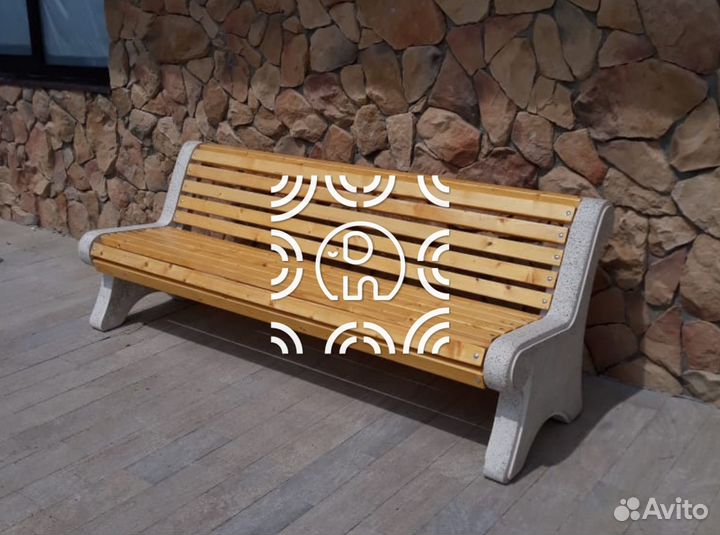 Лавки из бетона классик от производства
