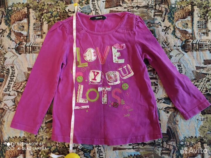 Футболка с длин рукавом для девочки