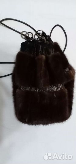 Сумка женская натуральная кожа из норки