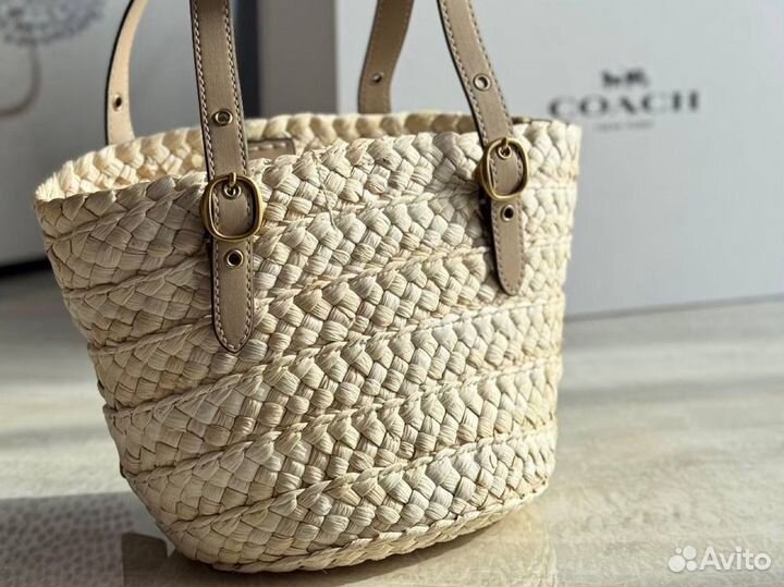 Сумка coach соломенная