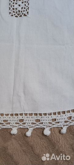 Скатерть ручной работы хлопок ручное кружево