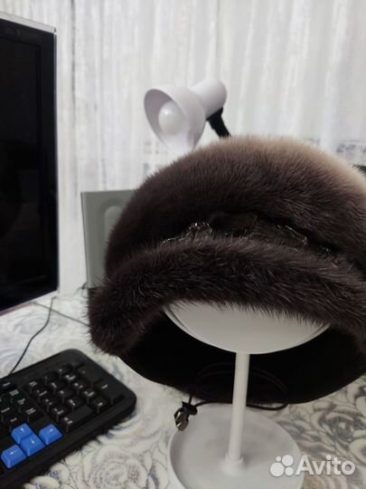 Норковый мягкий берет