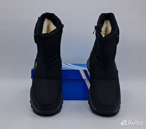 Зимние мужские дутики Adidas с мехом