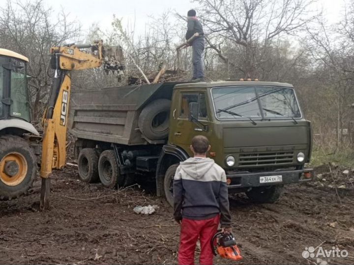 Расчистка участка, спил деревьев, демонтаж