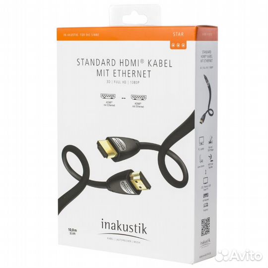 Кабель hdmi Inakustik 10 метров