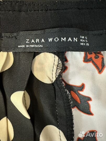 Zara юбка плиссированная миди 44