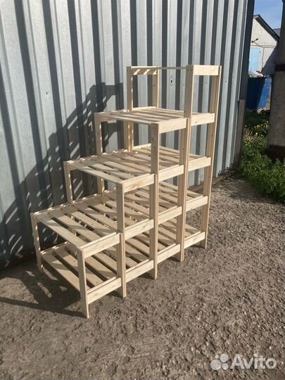 Стеллаж IKEA типа Альберт деревянный усиленный