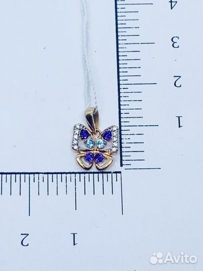 Золотая подвеска с топазаметистом