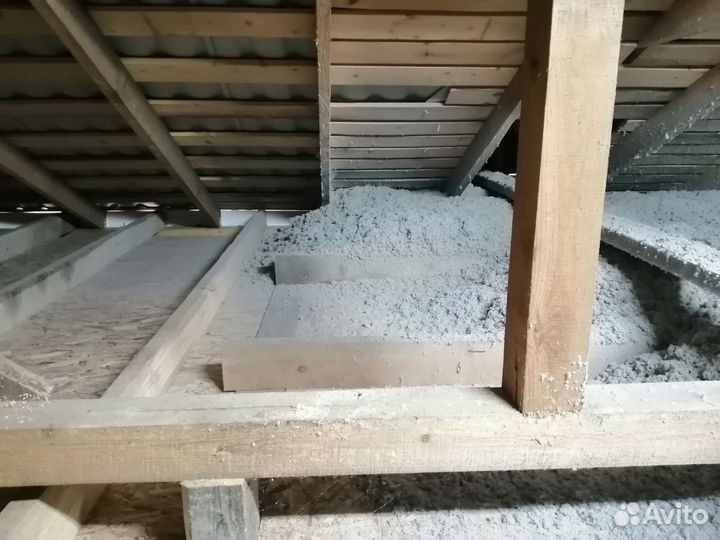 Утепление эковатой