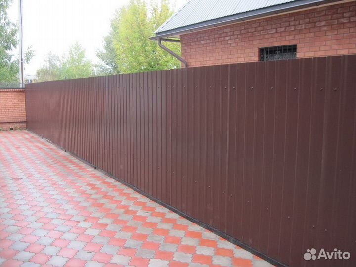 Профнастил, металлосайдинг, штакет заборный