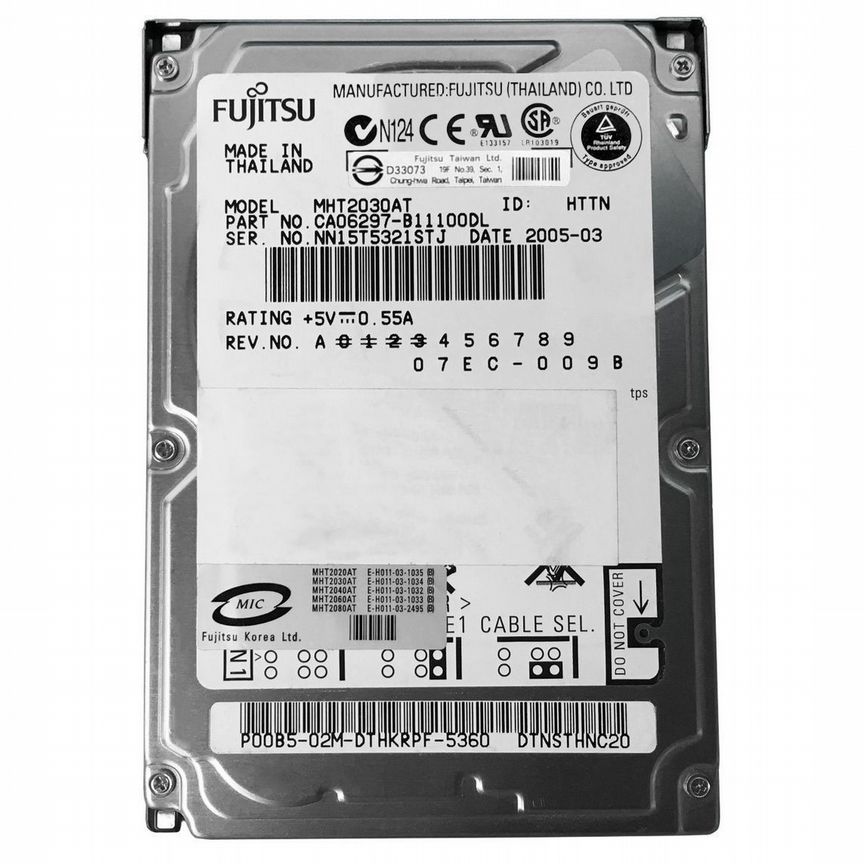[MHT2030AT] Жесткий Диск Fujitsu 30gb Ide 2,5" Mht2030at