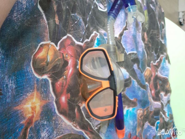 Ласты 27-31 размер и очки для купания трубкой