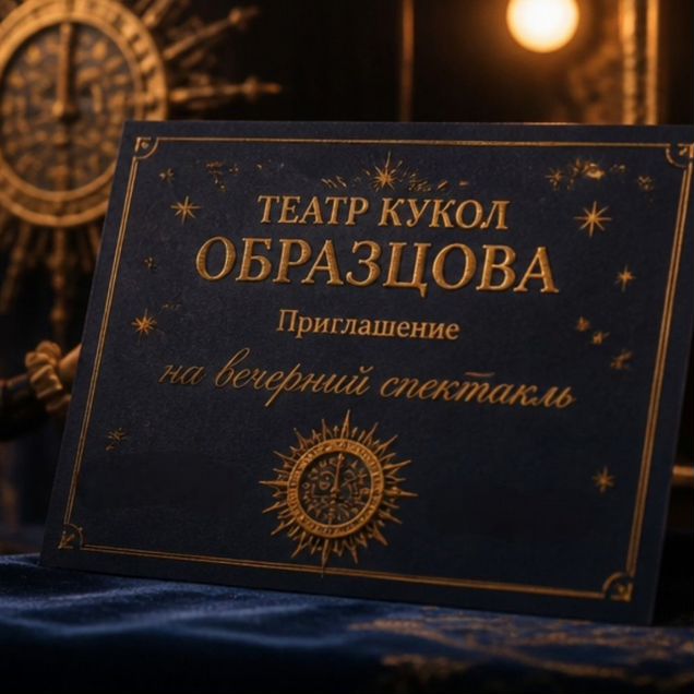Пригласительные в Театр Кукол Образцова С. В