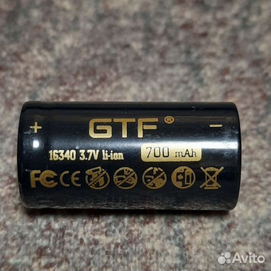 Аккумулятор 16340 / CR123 / RCR123 700mAh