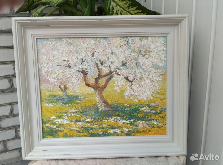 Картина маслом на холсте бу