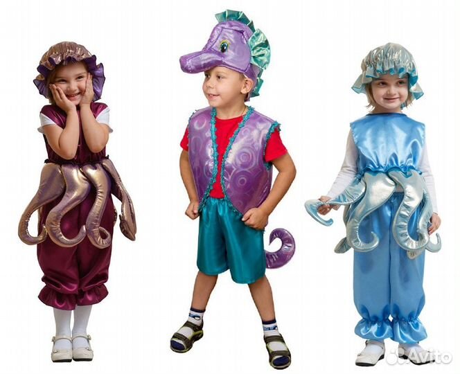 Рыбка, дельфин, осьминог, конёк, таракан, домовой