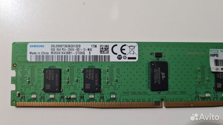 Оперативная память samsung DDR4 8 GB