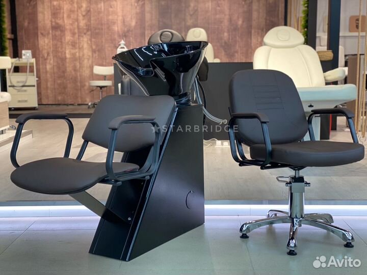 Мойка парикмахерская и кресло парикмахерское