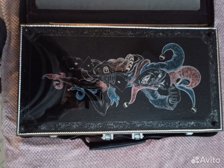 Нарды,под стеклом, оригинальные фишки