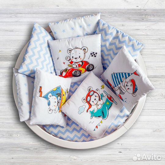 Красивейшие наборы в кроватку овал\круг 17 пр Комп