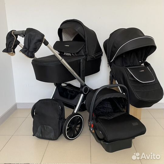 Коляска 3 в 1 Luxmom 780 черный