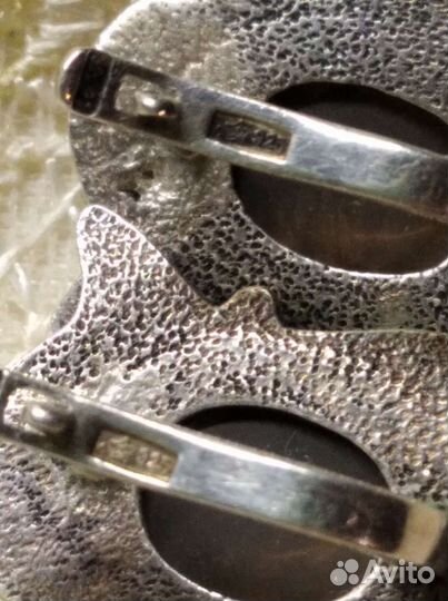 СССР Серьги серебро с раухтопазом 925