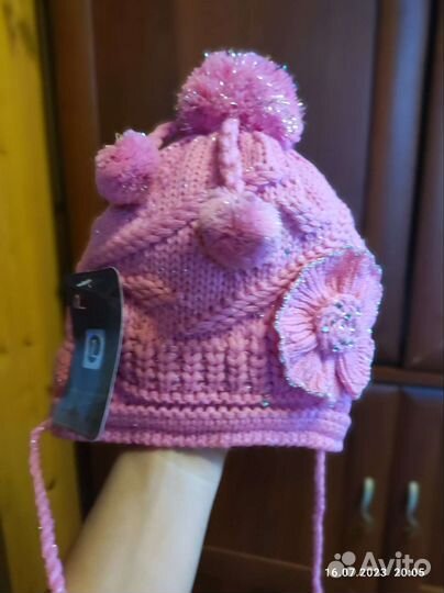 Шапка зимняя для девочки 48 50