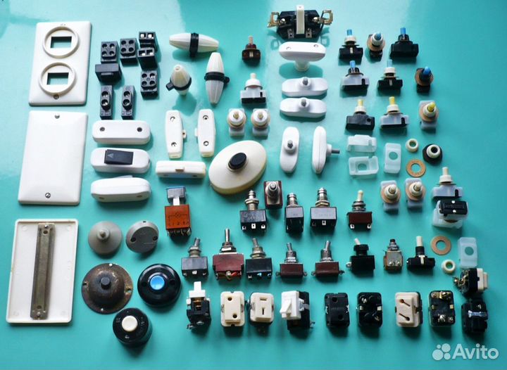 Радио-розетки, выключатели для ламп СССР 60-80-х г