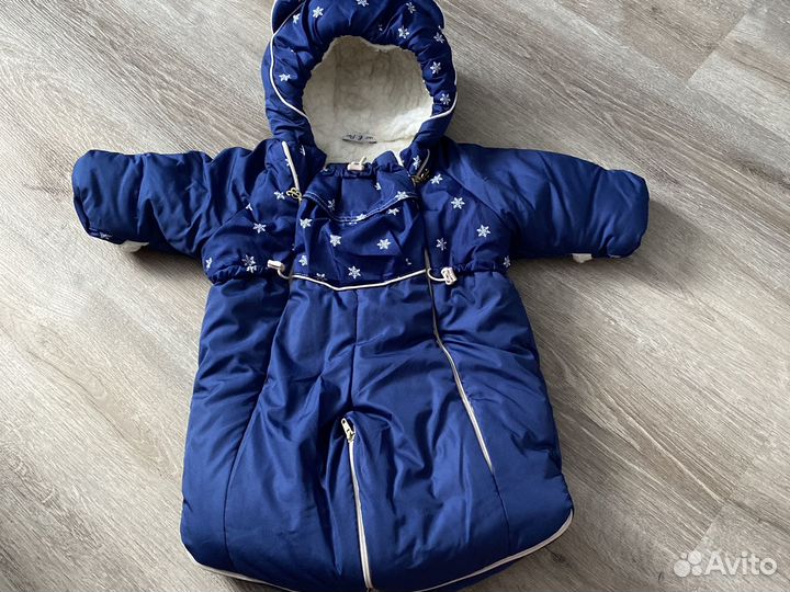 Комбинезон - трансформер для новорожденных синий